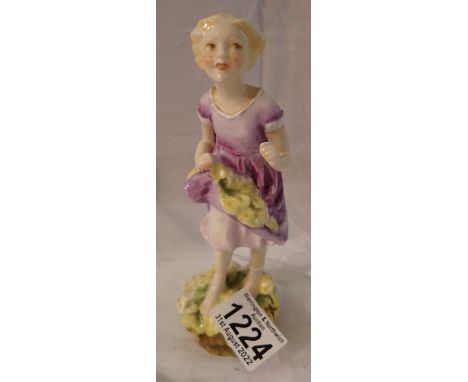 Freda Doughty Royal Worcester figurine, The First Cuckoo, H: 18 cm. No cracks, chips or visible restoration. P&amp;P Group 2 