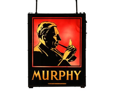 A vintage Murphy illuminated advertising sign, made by The Brilliant Sign Company Ltd London (Pehmenart).  Height excluding h