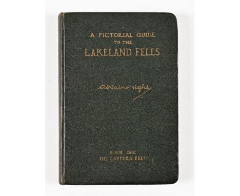 Alfred Wainwright, A Pictorial Guide to The Lakeland Fells Book One, The Eastern Fells first edition with dark green rexine c