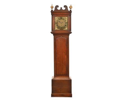 A Georgian oak longcase clock, with thirty hour movement by Thomas Kelford Royston.  Height 210 cm.