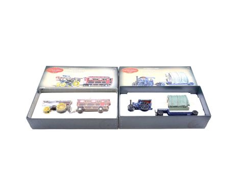 Corgi 1/50 scale die-cast model traction engines, two including ref. 80110 Fowler B6 showman engine 'Onward' Le Mont Blanc an