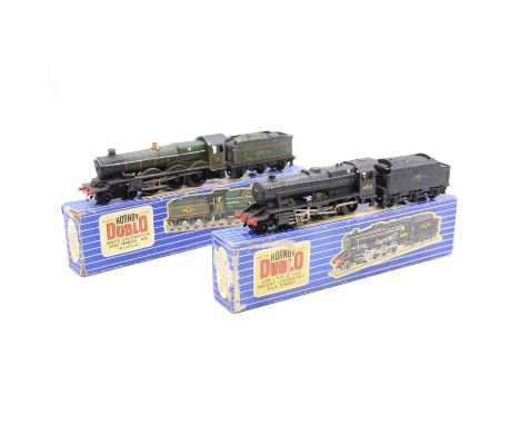 Hornby Dublo OO gauge model railway steam locomotives and tenders, two including ref. LT25 BR 2-8-0 class 8F no. 48158; ref. 
