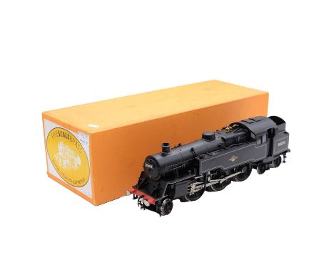 Fine Scale Brass gauge 1 model railway locomotive, BR 2-6-4T class 4 tank locomotive no. 80070, in BR black, 2-rail, boxedCon
