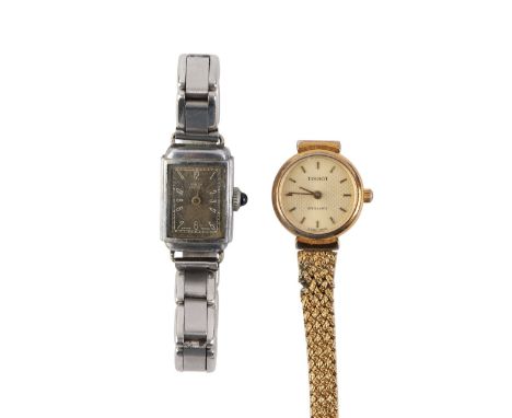 A ladies Tissot Stylist wristwatch; together with a ladies Union Special wristwatch (2).