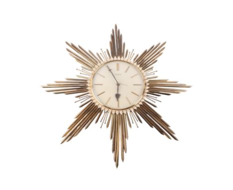 A Junghans Electora vintage starburst wall clock, 60cms wide.