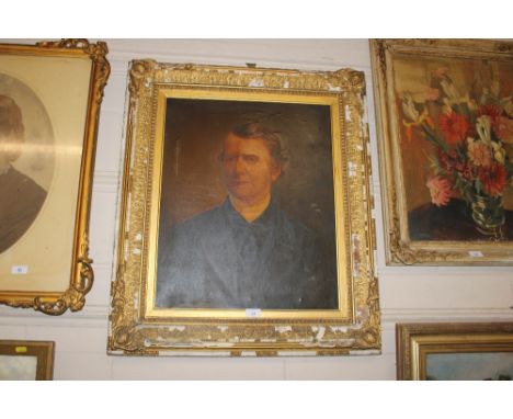 A Victorian portrait study of a gentleman in gilt frame 