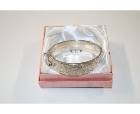 A 1963 Joseph Smith Birmingham Sterling silver bangle, approx. 22gms