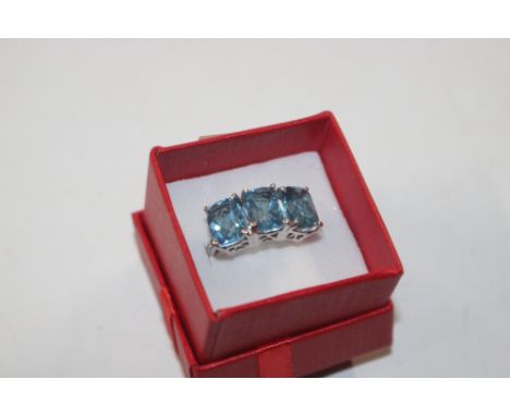 A Sterling silver neon apatite dress ring, size S/T