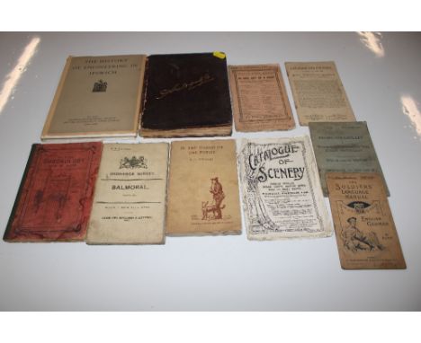 A small quantity of books and manuals to include "The Soldiers Language Manual", "Short Vocabulary", Ordnance Survey map and 