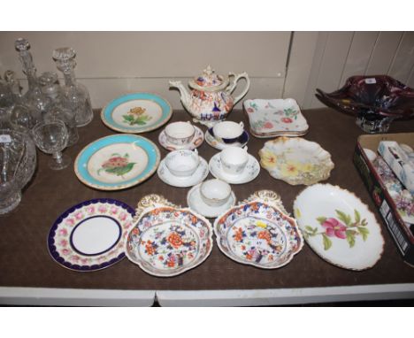 A quantity of 19th Century and later china to include Spode, Doulton Burslem etc. 