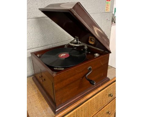 A 20th century H.M.V. gramophone record player 