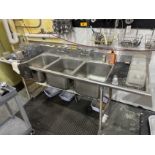 Stainless Steel 3-Compartment Sink (Approx. | Rig Fee $60