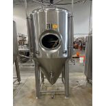 ABS 15 BBL Stainless Steel Fermentation Tank - Cone Bottom, Glycol Jacketed, Mandoo | Rig Fee $890