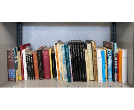A mixed collection of art books to include Picasso, Goya, Duchamp, Bruegel, Renoir and others.