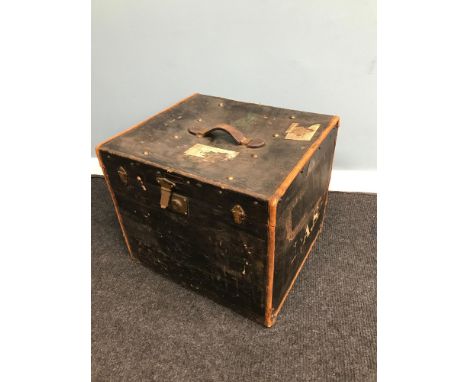 A Vintage travel trunk. 