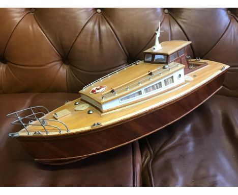 A Hand made boat model, highly detailed. Made from wood. Named Rosie 100. made by Robert Henry Walker (1933-2017) Leading dra