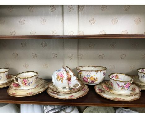 An 18 Piece Hammersley &amp; Co Floral design tea set. 