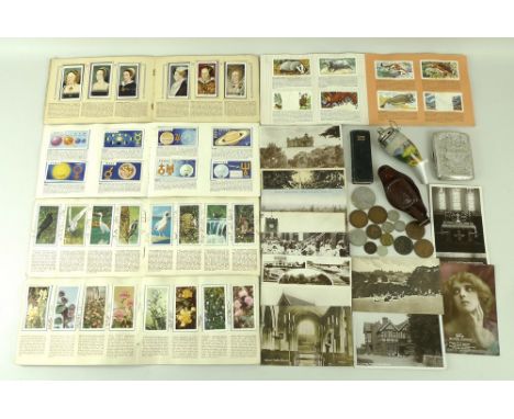 A collection of miscellaneous collectables to include a silver cigarette case, Birmingham 1942, 2.21toz, eighteen mid to earl
