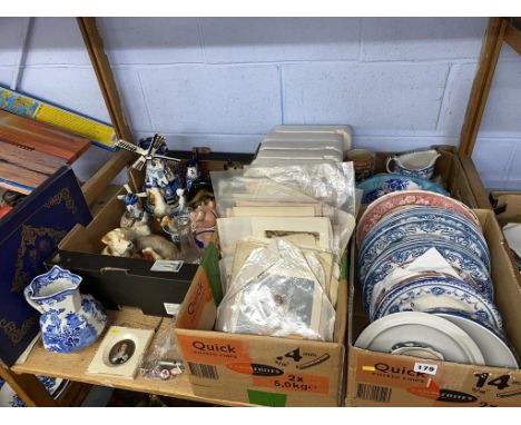 Shelf of assorted including Collectors plates