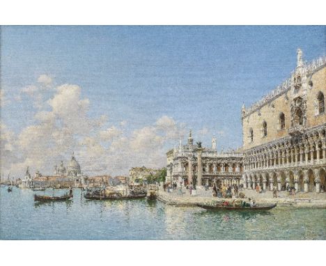 Federico del Campo (Peruvian, 1837-1927)A view of the Riva degli Schiavoni, Venice signed, inscribed and dated 'F. del Campo/