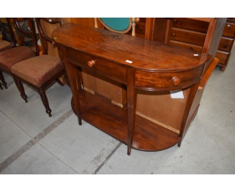 A modern mahogany hall way console table
