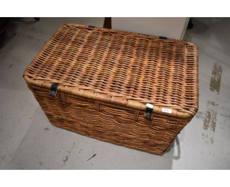 A wicker hamper, approx. Width 76cm