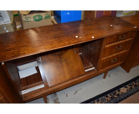 A vintage sapele sideboard (af) dimensions approx W137 D42 H81cm