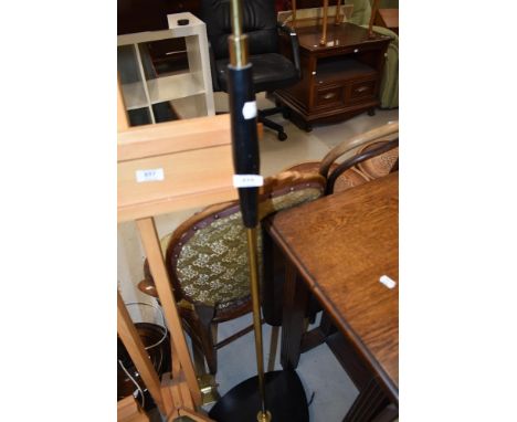 A vintage brass standard lamp of 60/70s MCM design