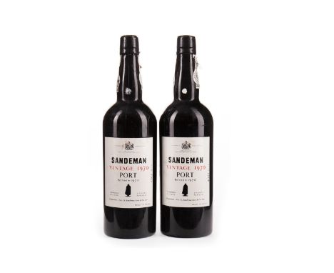 SANDEMAN 1970 VINTAGE PORT (2) Oporto, Portugal. Bottled 1972. No capacity or strength stated. Two bottles.