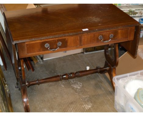 MAHOGANY DROP LEAF SOFA TABLE     