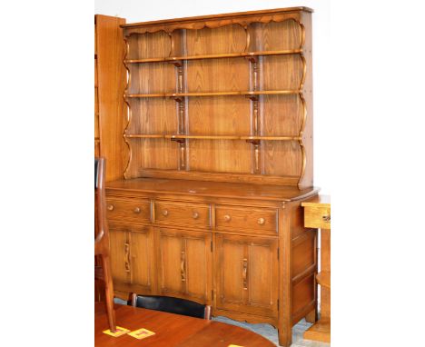 ERCOL KITCHEN DRESSER - APPROXIMATE DIMENSIONS = 75½" x 56½" x 20" (HxWxD)