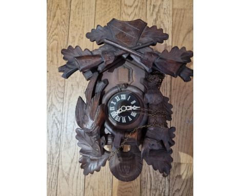 A Bavarian softwood Cuckoo clock, one weight, no pendulum, 30 cm. 