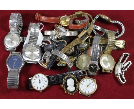 Smith, a gentleman's stainless steel automatic wristwatch, c.1970's together with other manual and quartz wristwatches. 