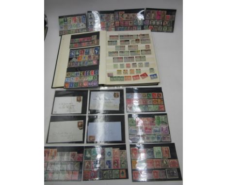 An album of vintage stamps including a Penny black, penny reds,  two penny blues etc.