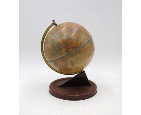 A vintage Chad Valley tin globe - height 26cm