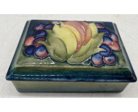 A vintage Moorcroft lidded box, repaired