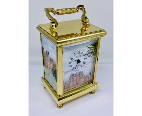 A Limited edition Kingsley enamel carriage clock to celebrate the Queen Mother's 95th year 1900-1995, number 5 of 95, hand pa