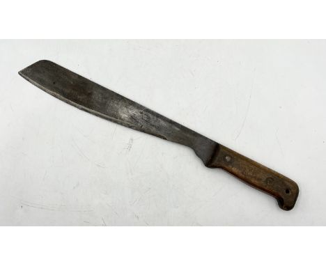 A WW II era British Army machete with War Department mark, Martindale and with crocodile logo - blade length 33cm