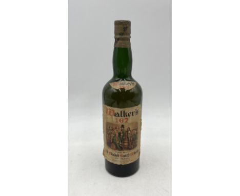 A bottle of Walkers 167 "Taster's Choice" Old Blended Scotch Whisky bottled by Peter Walker, Warrington