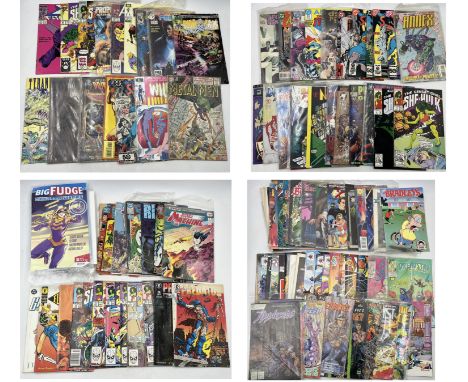 A collection of vintage comic books including Marvel, DC, Dark Horse etc.