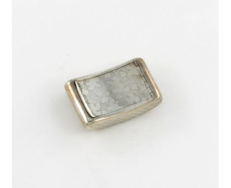 A George III silver snuff box, by Samuel Pemberton, Birmingham 1809, shaped rectangular form, the flush hinged cover and side