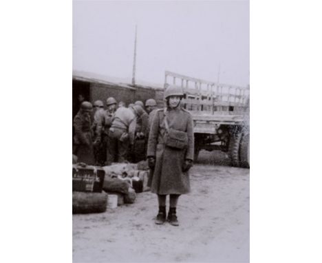 SECOND WORLD WAR - A LARGE BINDER AND CAPTIONED PHOTOGRAPH ALBUM, THE PROPERTY OF MAJOR HERMAN M. GUNN, U.S. ARMY containing 