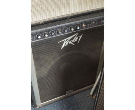 A Peavey Bass combo MkIII amplifier, with single 15" speaker.