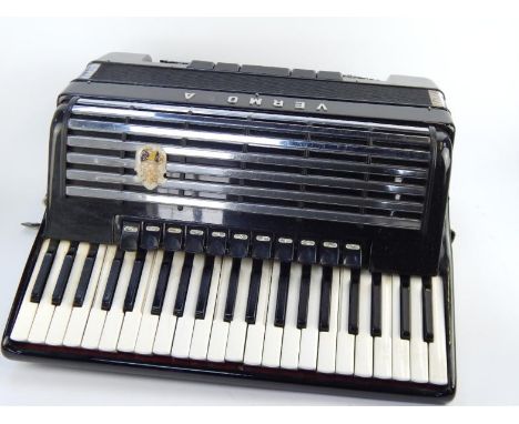 A Vermona piano accordion, in original case.