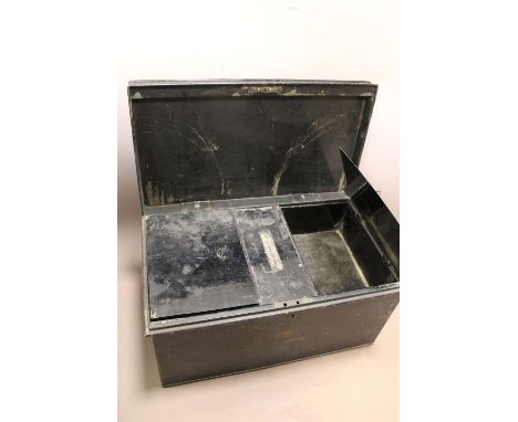 A VICTORIAN TOLEWARE TRUNK