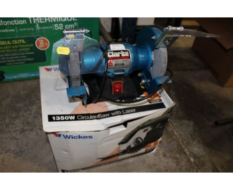 A BENCH GRINDER PLUS A CIRCULAR SAW