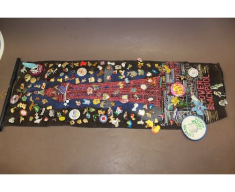 A COLLECTION OF ENAMEL PIN BADGES ETC