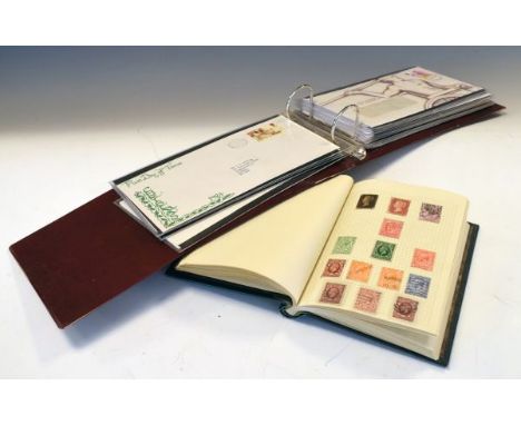 Stamps - Album of First Day covers and a small album with various GB and World stamps  