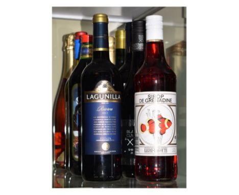 Wines &amp; Spirits - Nine bottles of assorted to include; Rioja, Shiraz, sparkling wine etc (9)  