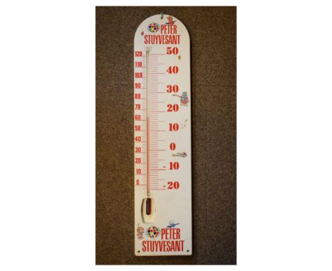 Advertising - Peter Stuyvesant Cigarettes - Vintage plastic wall thermometer  